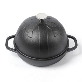 HAWOK Cast Iron Bread Cloche, Dia.7.8inch/20cm, Sourdough Baking Pan Pre-seasoned Black