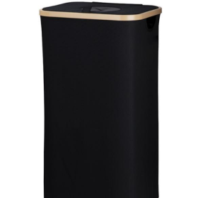 Kitchen  Recyclable Trash Can 26 Gallons Removable Reusable Inner Bag With Lid Bottle Plastic Waste Kitchen Trash Can (Color: Black)