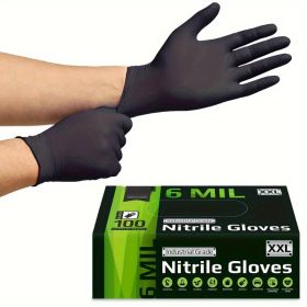 Disposable Nitrile Gloves Black High Elastic Composite, Suitable For Kitchen Household Cleaning, Etc (Option: 1pack)