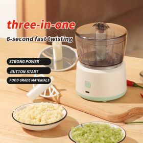 Multifunctional Food Processor - Cordless Electric Meat & Vegetable Grinder, Chopper, Meat Grinder, Dicer - Portable Mini Food Machine (Color: White)